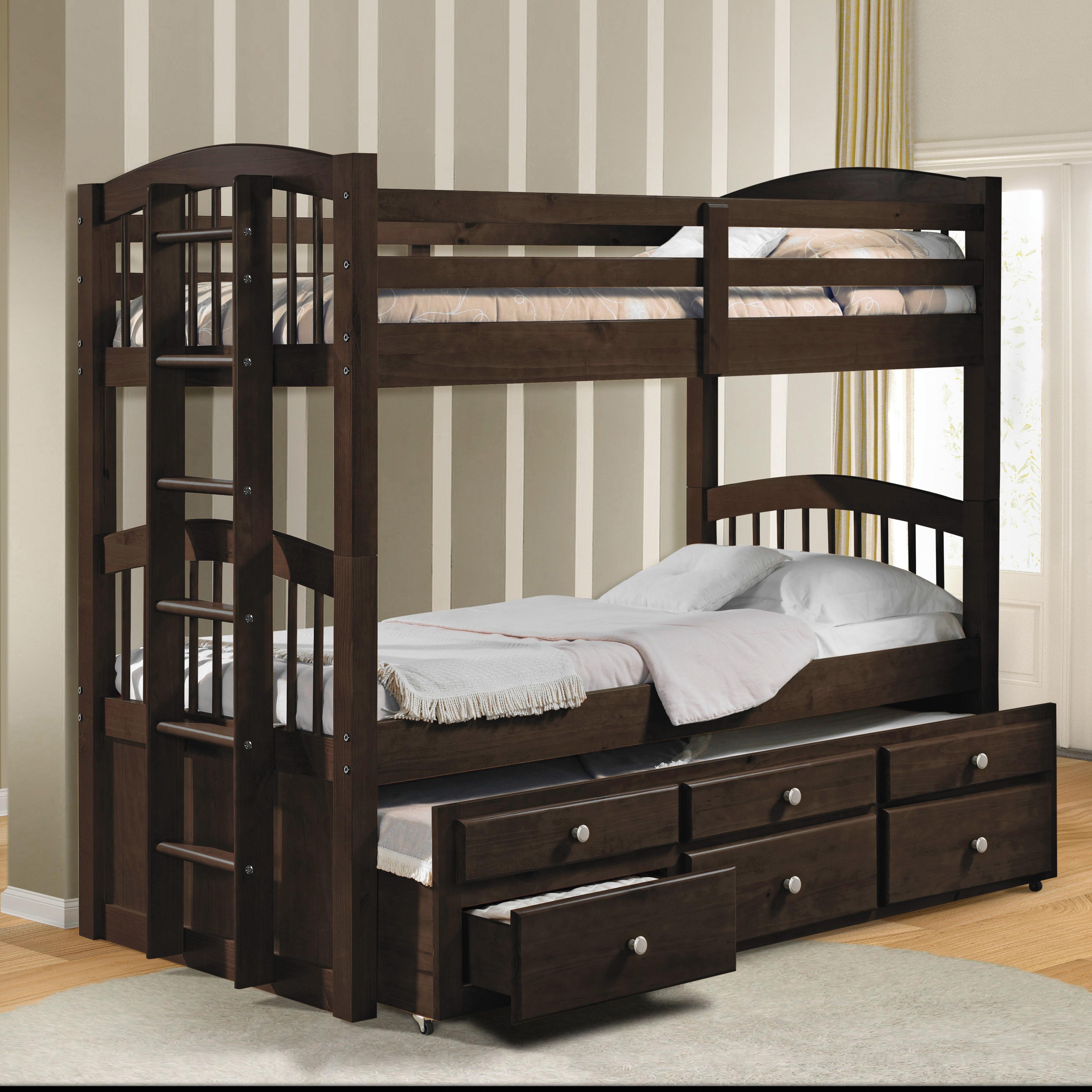 Rent to Own Acme Furniture Michah Twin over Twin Bunk Bed Trundle with